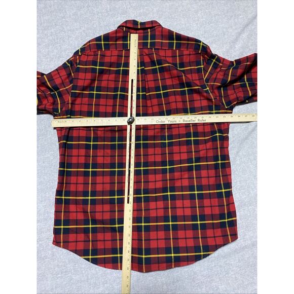Ralph Lauren Shirt Mens Extra Large Red Plaid Classic Fit Button EUC Casual XL - Picture 6 of 8